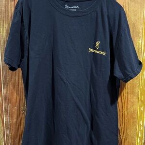 Browning Black Short Sleeve Tee with Gold Logo